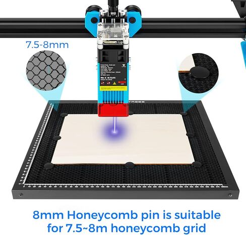 دبابيس على شكل قرص العسل من Twotrees تثبت إبرة تثبيت الدبوس لشبكة سرير ليزر على شكل قرص العسل مقاس 7.5 ~ 8 مم، ملحقات سرير ليزر على شكل قرص العسل (8 مم، 16 قطعة) in Kuwait
