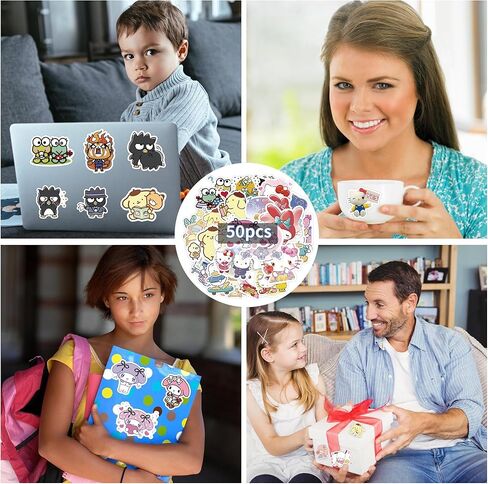 74 قطعة من سلاسل مفاتيح حفلات الرسوم المتحركة المفضلة من Uhael 50 قطعة من ملصقات الرسوم المتحركة كيتي كات سينا ​​لوازم حفلات أعياد الميلاد هدية عيد الميلاد للفتيات (24 قطعة سلاسل مفاتيح، 50 قطعة ملصقات) in Kuwait