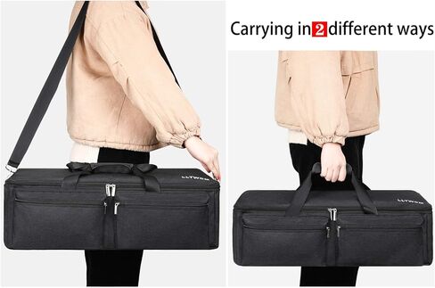 حقيبة حمل LLYWCM لجهاز Cricut Explore Air، حقيبة محمولة متوافقة مع صانع Cricut، Cameo 3 وCameo 4، حقيبة خفيفة الوزن لملحقات آلات القطع (رمادي) in Kuwait