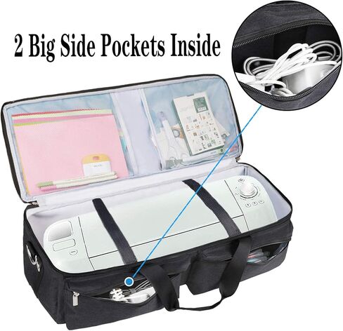 حقيبة حمل LLYWCM لجهاز Cricut Explore Air، حقيبة محمولة متوافقة مع صانع Cricut، Cameo 3 وCameo 4، حقيبة خفيفة الوزن لملحقات آلات القطع (رمادي) in Kuwait