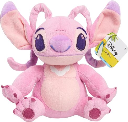 Disney Lilo & Stitch 6-Inch Bean Plushie Angel, Stuffed Animal, Alien, Officially Licensed Kids Toys for Ages 2 Up by Just Play in Saudi Arabia