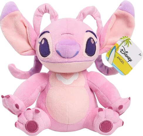 Disney Lilo & Stitch 6-Inch Bean Plushie Angel, Stuffed Animal, Alien, Officially Licensed Kids Toys for Ages 2 Up by Just Play in Saudi Arabia