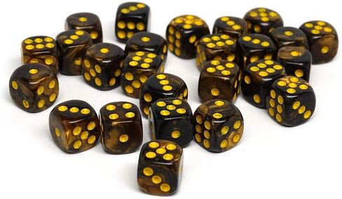 25 Count Pack of 12mm D6 Dice - Matching Collection of 6 Sided Dice with Pips (Pink Opal) in Kuwait