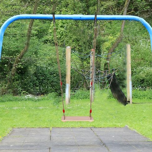 RedSwing Wooden Swing Seat, Wood Tree Swing Seat for Kids Indoor Outdoor, Backyard Swing Set Replament Hanging Swing with Adjustable Rope and Complete Accessories in Kuwait