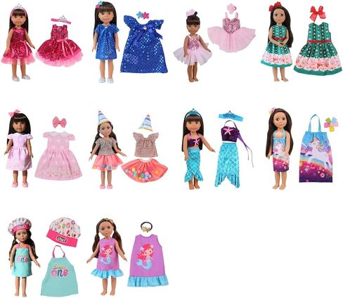 20 PCS Glitter Girl Clothes,American Girl Clothes for 14" Baby Doll, Clothes and Accessories in Saudi Arabia