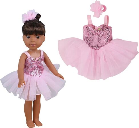 20 PCS Glitter Girl Clothes,American Girl Clothes for 14" Baby Doll, Clothes and Accessories in Saudi Arabia
