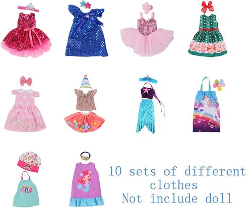 20 PCS Glitter Girl Clothes,American Girl Clothes for 14" Baby Doll, Clothes and Accessories in Saudi Arabia