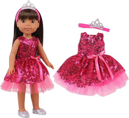 20 PCS Glitter Girl Clothes,American Girl Clothes for 14" Baby Doll, Clothes and Accessories in Saudi Arabia
