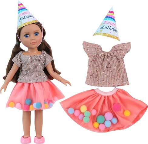 20 PCS Glitter Girl Clothes,American Girl Clothes for 14" Baby Doll, Clothes and Accessories in Saudi Arabia