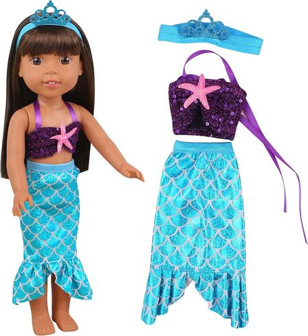 20 PCS Glitter Girl Clothes,American Girl Clothes for 14" Baby Doll, Clothes and Accessories in Saudi Arabia