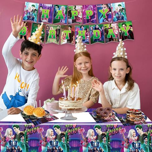 42Pcs Zombies 3 Party Supplies Birthday Theme Zombies Plates/Napkins/Banner/Tablecover cloth For Boys Party Favor Table Decoration in Kuwait