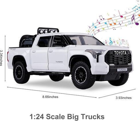 SASBSC Tundra Truck Toys for 3 4 5 6 7 Year Old Boys Off-Road Pickup Toy Trucks for Boys Age 3-5 Diecast Metal Trucks with Light and Sound Pull Back Toy Cars Birthday Gift for Kids Green in Kuwait