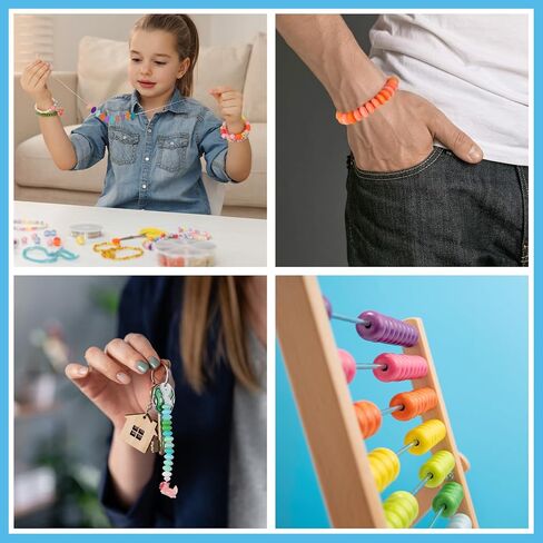 240PCS Silicone Beads,15mm Silicone Beads Bulk Silicone Beads for Keychain Making Silicone Beads for Pens Rubber Loose Beads for Necklace Lanyards(24 Colors) in Kuwait