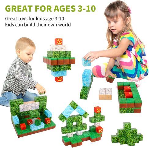 Jollicube Magnetic Building Blocks -Build Magnet World Set, STEM Montessori Sensory Toys for Toddlers,Gifts for Boys & Girls Age 3-8. in Kuwait