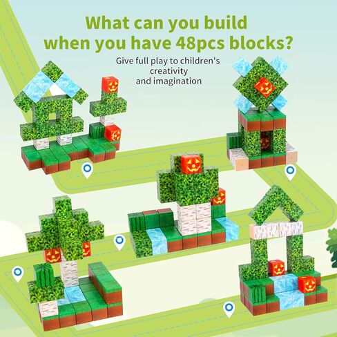 Jollicube Magnetic Building Blocks -Build Magnet World Set, STEM Montessori Sensory Toys for Toddlers,Gifts for Boys & Girls Age 3-8. in Kuwait