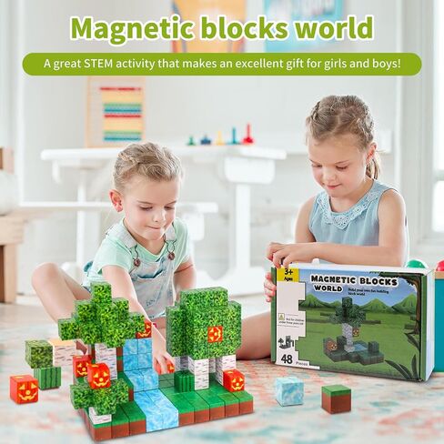 Jollicube Magnetic Building Blocks -Build Magnet World Set, STEM Montessori Sensory Toys for Toddlers,Gifts for Boys & Girls Age 3-8. in Kuwait