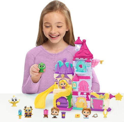 مجموعة لعب ديزني دورابلز الفاخرة المكونة من 15 قطعة من فروزن آيس بالاس، ألعاب أطفال مرخصة رسميًا للأعمار من 3 سنوات فما فوق من جاست بلاي in Kuwait