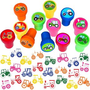 Tractor Themed Stampers for Kids, Themed Farm Tractor Birthday Party Favors Decorations Supplies 12PCS Stamps Classroom Gifts Cute for Boys Girls Rewards Birthday Party Gifts Ideals Prizes in Saudi Arabia