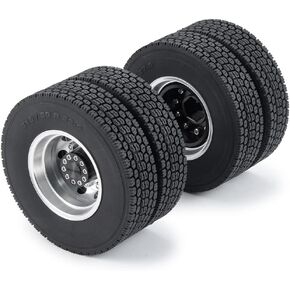 RC-Hub 4 قطع عجلات إطارات 22 مم/25 مم إطارات مطاطية مع رغوة لشاحنة جرار تاميا 1/14 مقطورة سيارة زاحفة RC (25 مم) in Kuwait