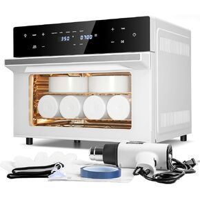 omperio آلة فرن التسامي للبهلوانات، 32qt 110v 1800w الفرن الحراري للتسامي أكواب فارغة البهلوانات الزجاجات، 1 بندقية الهواء الحرارة، 25 التفاف يتقلص، 2 قفازات الحرارة، الشريط الحراري in Kuwait