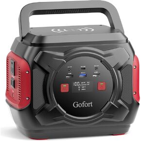 Portable Power Station 120W(Peak 240W), 98Wh DC Port USB QC3.0 Portable Generator with LED Light, 110V Pure Sine Wave AC Outlet Lithium Battery, Solar Generator for Outdoor Emergency Backup