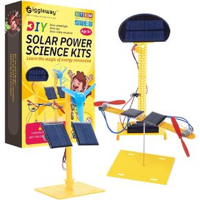 جيجليواي مجموعات العلوم الشمسية للاطفال، مجموعات تجارب علمية صغيرة يمكنك تركيبها بنفسك، العاب تعليمية للعلوم والتكنولوجيا والهندسة والرياضيات للاولاد والبنات، مروحة شمسية، ضوء الشارع بالطاقة الشمسية، in Kuwait
