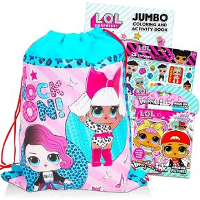 مجموعة شنط سفر لدمى لول مكونة من 4 قطع من ال او ال - مجموعة سفر دمى ال او ال مع كتب تلوين وألعاب واحجيات وملصقات للدمى in Kuwait