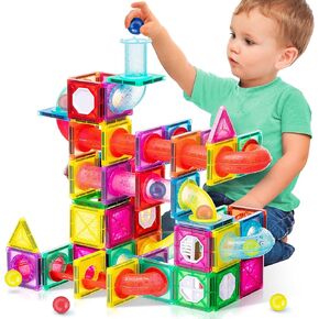 SMART NOVELTY Building Tiles for Children - 148 Pcs Building Blocks with Marbles and Run Tracks - Building Block Toys to Develop Your Child’s Creativity - Safe for Children Age 3 and Above in Kuwait