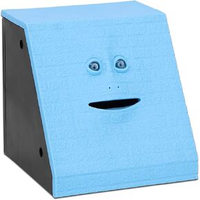 بنك توفير العملات المعدنية من فيس بانك، صندوق نقود أزرق اللون للأطفال يعمل بالبطارية in Kuwait