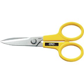 OLFA 7" Serrated Edge Stainless-Steel Scissors (SCS-2) - 7 Inch Multi-Purpose Heavy-Duty Scissors w/Sharp Blades & Comfort Grip for Home, Office, Fabric, Sewing, Kitchen, Industrial Materials