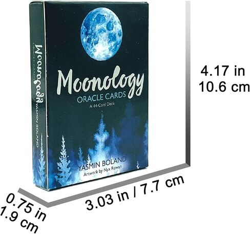 HOHAJIU إصدار جيب من 44 بطاقة Moonology Oracle Cards مع دليل إلكتروني - بطاقات التارو للمبتدئين - مجموعة Oracle مع المعاني عليها in Kuwait