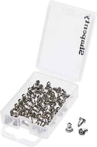 Shapenty 50PCS/25Pairs Stainless Steel Earnuts Clutches Earring Safety Backs Stopper Replacements Earring Backing Jewelry Making Findings (4.5 x 5 MM) in Saudi Arabia