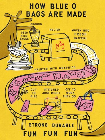 مقلمة Blue Q - أنا فتاة، ما هي قوتك الخارقة؟ سحاب ضخم، قوي وسهل التنظيف بالمسح، 95% مادة معاد تدويرها، مقاس 4.25 بوصة ارتفاع × 8.5 بوصة عرض in Kuwait