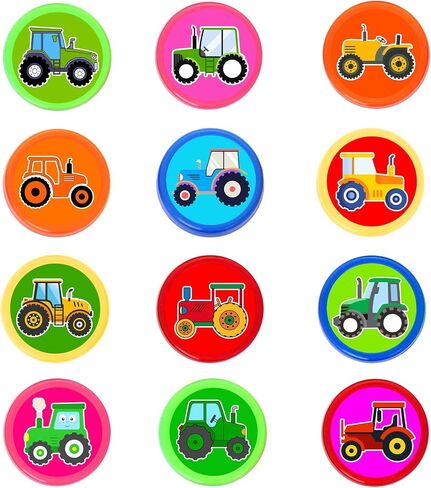 Tractor Themed Stampers for Kids, Themed Farm Tractor Birthday Party Favors Decorations Supplies 12PCS Stamps Classroom Gifts Cute for Boys Girls Rewards Birthday Party Gifts Ideals Prizes in Saudi Arabia