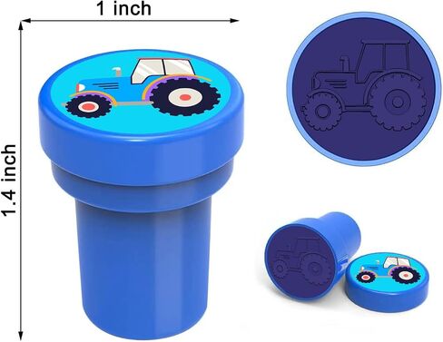 Tractor Themed Stampers for Kids, Themed Farm Tractor Birthday Party Favors Decorations Supplies 12PCS Stamps Classroom Gifts Cute for Boys Girls Rewards Birthday Party Gifts Ideals Prizes in Saudi Arabia