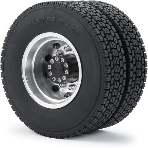 RC-Hub 4 قطع عجلات إطارات 22 مم/25 مم إطارات مطاطية مع رغوة لشاحنة جرار تاميا 1/14 مقطورة سيارة زاحفة RC (25 مم) in Kuwait