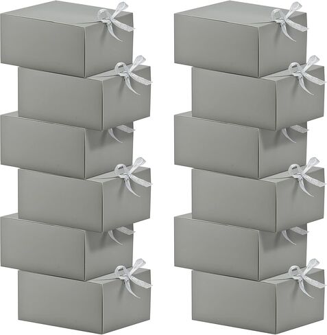صناديق هدايا سوداء من HUAPRINT مع أغطية، مقاس 8x8x4 بوصات، صندوق اقتراح وصيفة العروس، 12 مجموعة، علب هدايا ورقية كرافت لحفلات الزفاف، التعبئة والتغليف، هدية، عيد ميلاد، صناديق كب كيك، صياغة in Kuwait