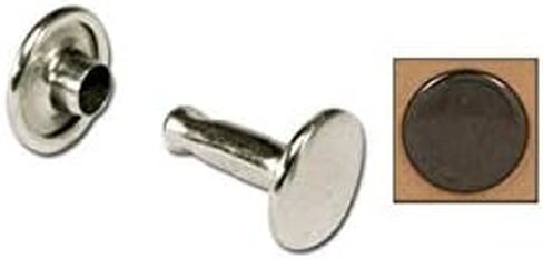 Tandy Leather Medium Double Cap Steel Rivets, Gun Metal Matte, 1373-17 - 100 Pack in Saudi Arabia