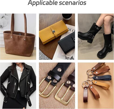 100 مجموعة من مجموعات متنوعة من الجلود اللولبية شيكاغو، 5 أحجام من المسامير المعدنية اللولبية، حرفة جلدية DIY، للحقائب الجلدية للكتب وتغليف أموال الأحذية (M5*5,6,8,10,12) (أسود) in Kuwait