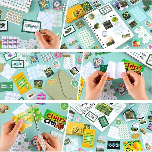 مجموعة لوازم سجل القصاصات 640 قطعة، ملصقات جمالية صفراء، قصاصات ورقية، مواد قصاصات رصاصة، لوازم يومية غير مرغوب فيها، مجموعة هدايا حرفية، قصاصات لطيفة، ورق زخرفي للأطفال البنات in Kuwait