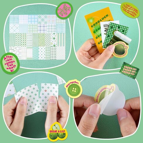 مجموعة لوازم سجل القصاصات 640 قطعة، ملصقات جمالية صفراء، قصاصات ورقية، مواد قصاصات رصاصة، لوازم يومية غير مرغوب فيها، مجموعة هدايا حرفية، قصاصات لطيفة، ورق زخرفي للأطفال البنات in Kuwait