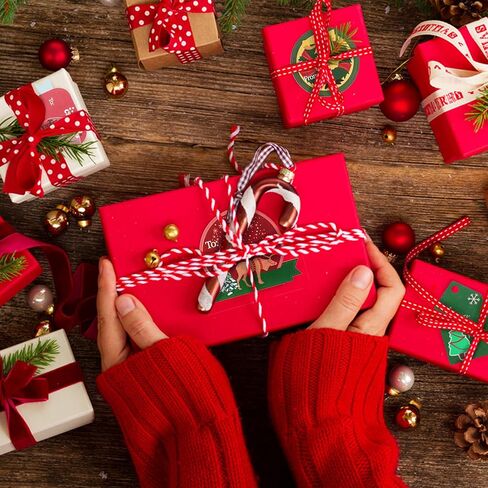 248 PCS Christmas Gift Tags Self-Adhesive Vintage Stickers, Christmas Labels for Gifts Holiday Decorative Presents Self-Adhesive Name Labels in Kuwait