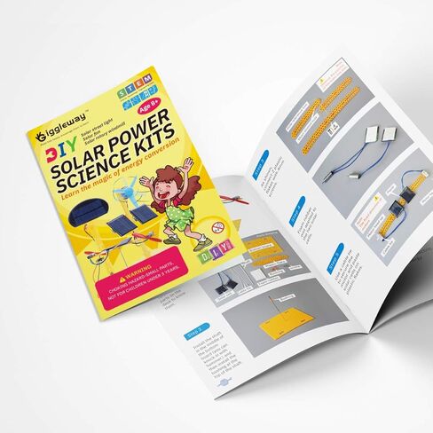 جيجليواي مجموعات العلوم الشمسية للاطفال، مجموعات تجارب علمية صغيرة يمكنك تركيبها بنفسك، العاب تعليمية للعلوم والتكنولوجيا والهندسة والرياضيات للاولاد والبنات، مروحة شمسية، ضوء الشارع بالطاقة الشمسية، in Kuwait