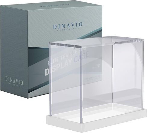 حافظة عرض أكريليك من Dinavio Crafthouse Elite Trainer Box - حافظة Pokemon ETB لتخزين عرض أكريليك لـ ETB - البطاقات غير متضمنة - غطاء تحميل علوي (قاعدة سوداء) in Kuwait