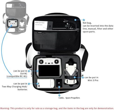MAXCAM Carrying Case Compatible with DJI Mini 3 Pro in Kuwait