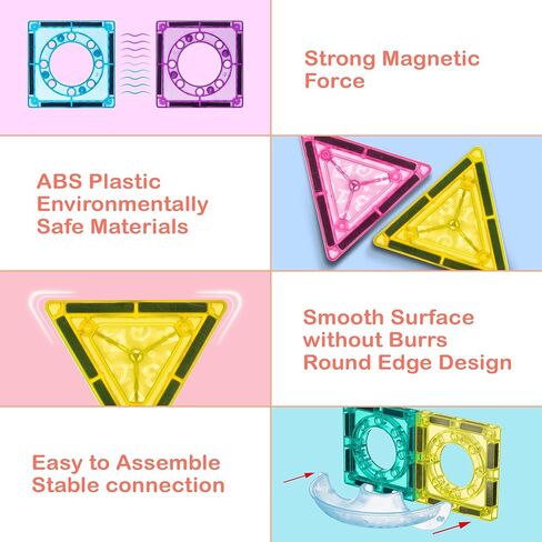 SMART NOVELTY Building Tiles for Children - 148 Pcs Building Blocks with Marbles and Run Tracks - Building Block Toys to Develop Your Child’s Creativity - Safe for Children Age 3 and Above in Kuwait