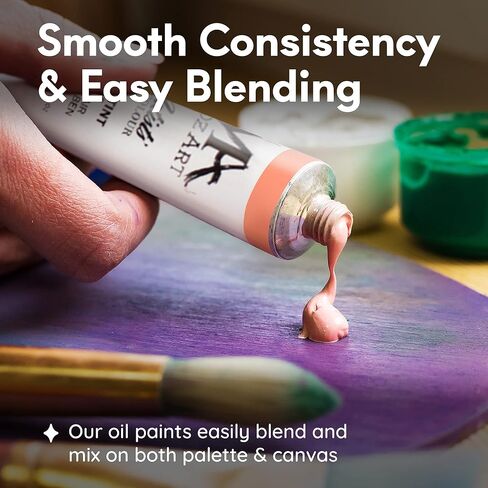 مجموعة طلاء الأكريليك من موزارت - 24 لون طلاء أنابيب 12 مل - مجموعة من فئة الفنانين للمحترفين والمبتدئين والأطفال - مثالية للقماش والسيراميك والحرف اليدوية وصب الأكريليك in Kuwait