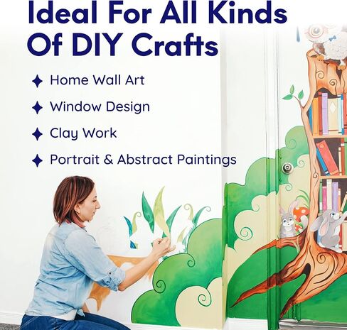 مجموعة طلاء الأكريليك من موزارت - 24 لون طلاء أنابيب 12 مل - مجموعة من فئة الفنانين للمحترفين والمبتدئين والأطفال - مثالية للقماش والسيراميك والحرف اليدوية وصب الأكريليك in Kuwait