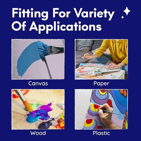 مجموعة طلاء الأكريليك من موزارت - 24 لون طلاء أنابيب 12 مل - مجموعة من فئة الفنانين للمحترفين والمبتدئين والأطفال - مثالية للقماش والسيراميك والحرف اليدوية وصب الأكريليك in Kuwait