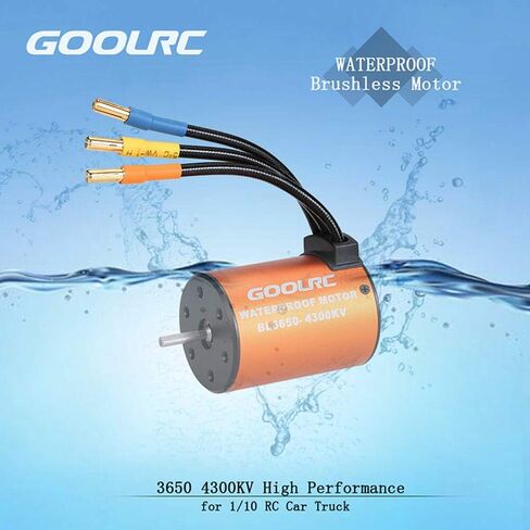 محرك GoolRC 3650 4300KV 60 مجموعة ESC كومبو بدون فرشاة 20 كجم مؤازرة مع ذراع مؤازر 25T محرك مقاوم للماء لشاحنة سيارة RC 1/10 على الطرق الوعرة in Saudi Arabia